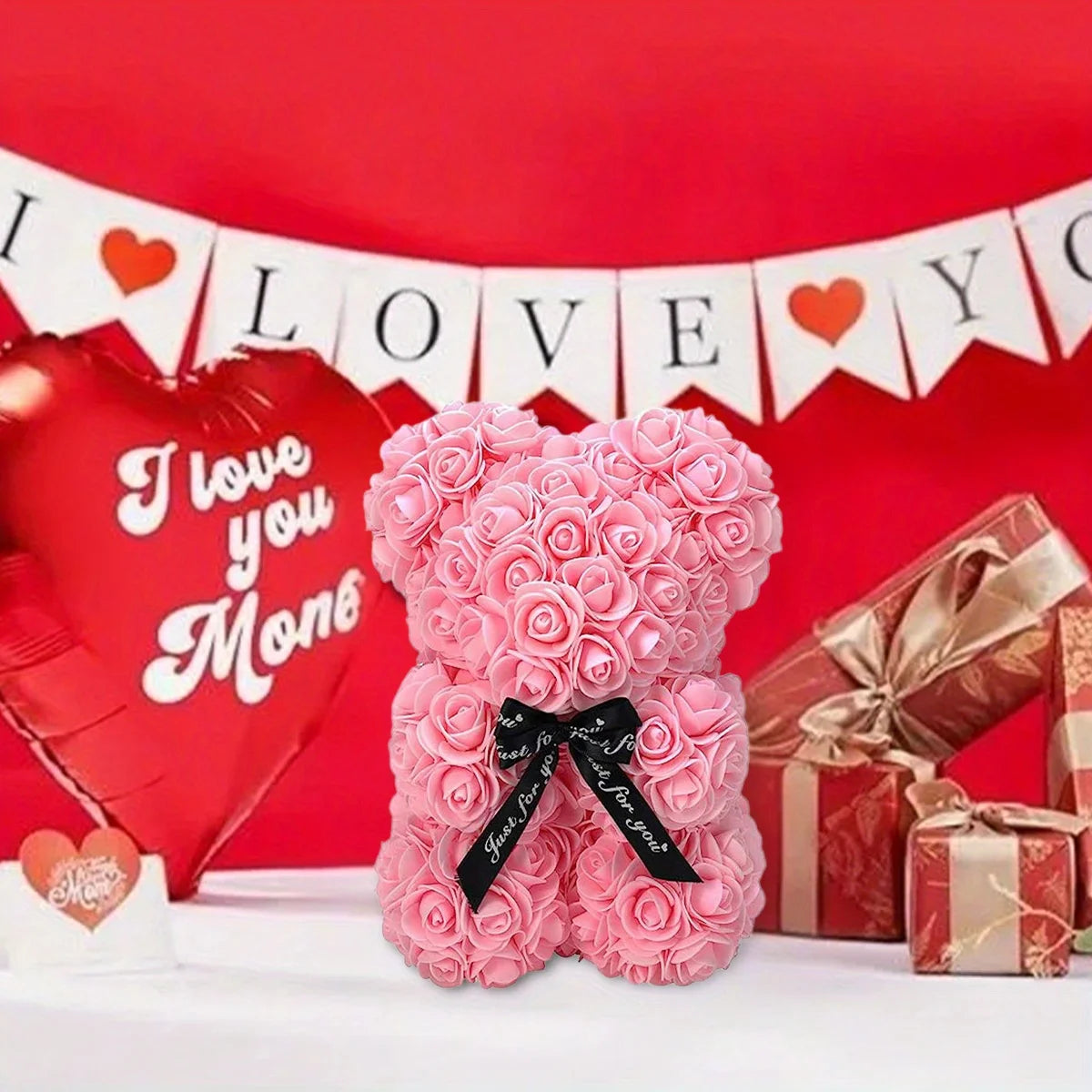 Eternal Rose Teddy Bear Gift