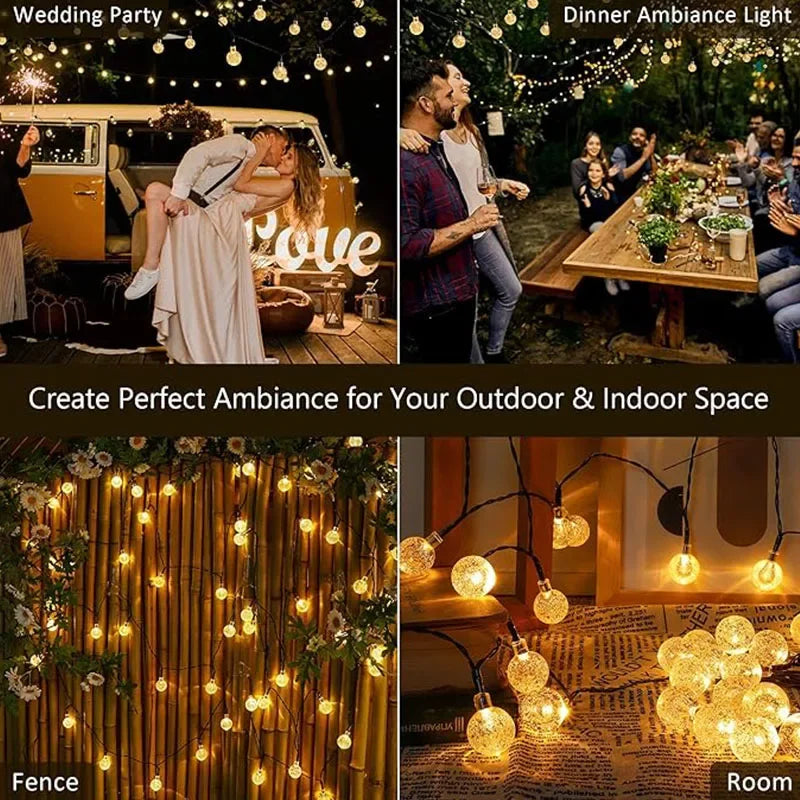 100 LED Solar String Lights