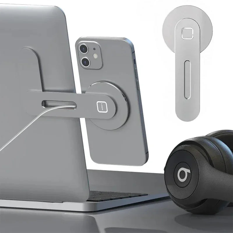 Magnetic Laptop Side Phone Holder