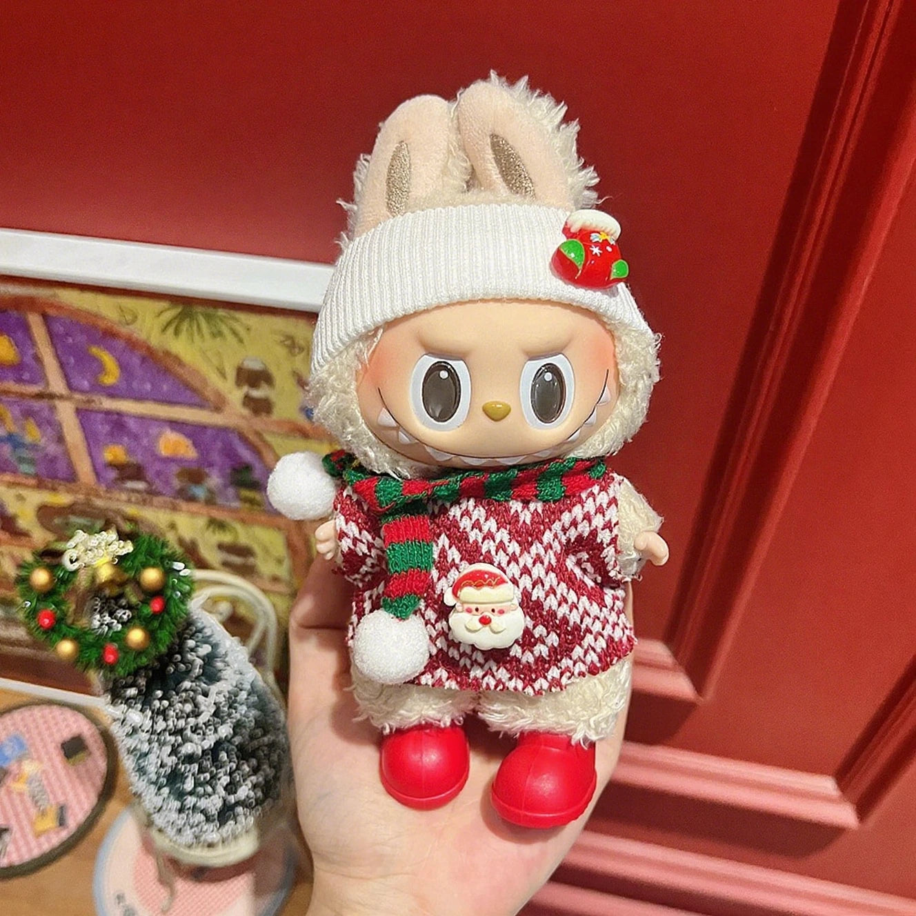 Labubu Santa & Snowman Outfit