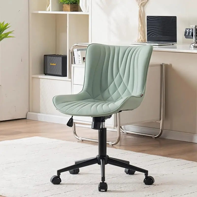 Modern Armless PU Office Chair