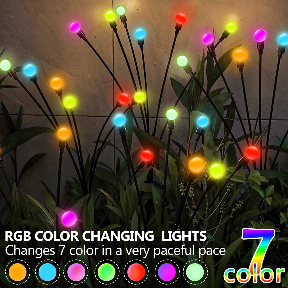 Solar Firefly LED Garden Lights