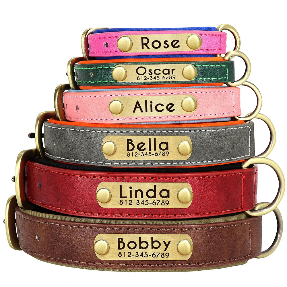 Custom PU Leather Dog Collar