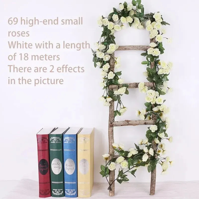 Silk Rose Flower Vine Garland