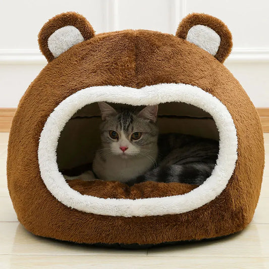 Funny Plush Cat Bed House