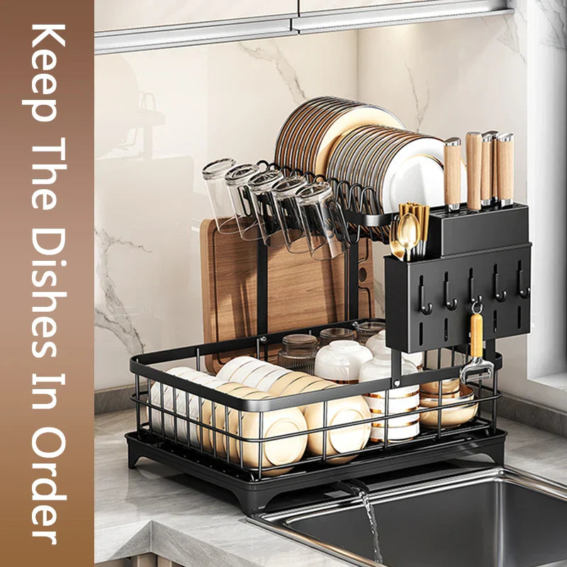 Adjustable Tier Dish Drying Rack