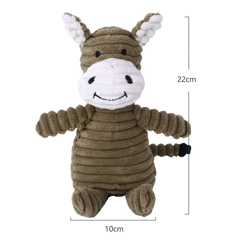Corduroy Animal Dog Toy