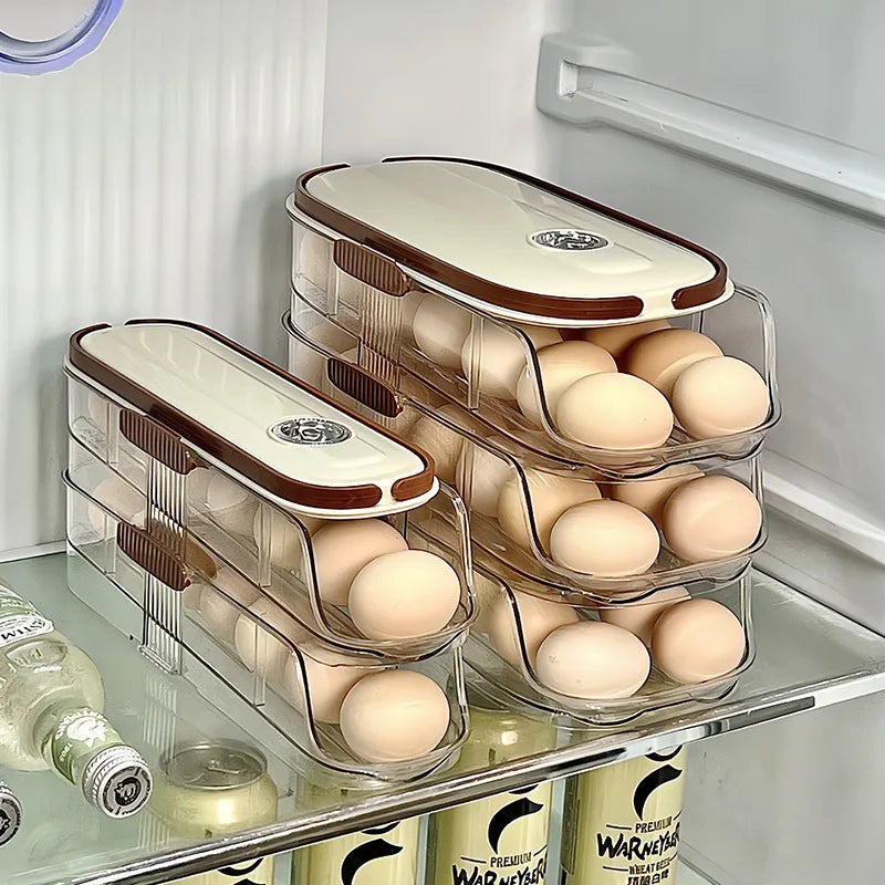 Multi-Layer Rolling Egg Storage