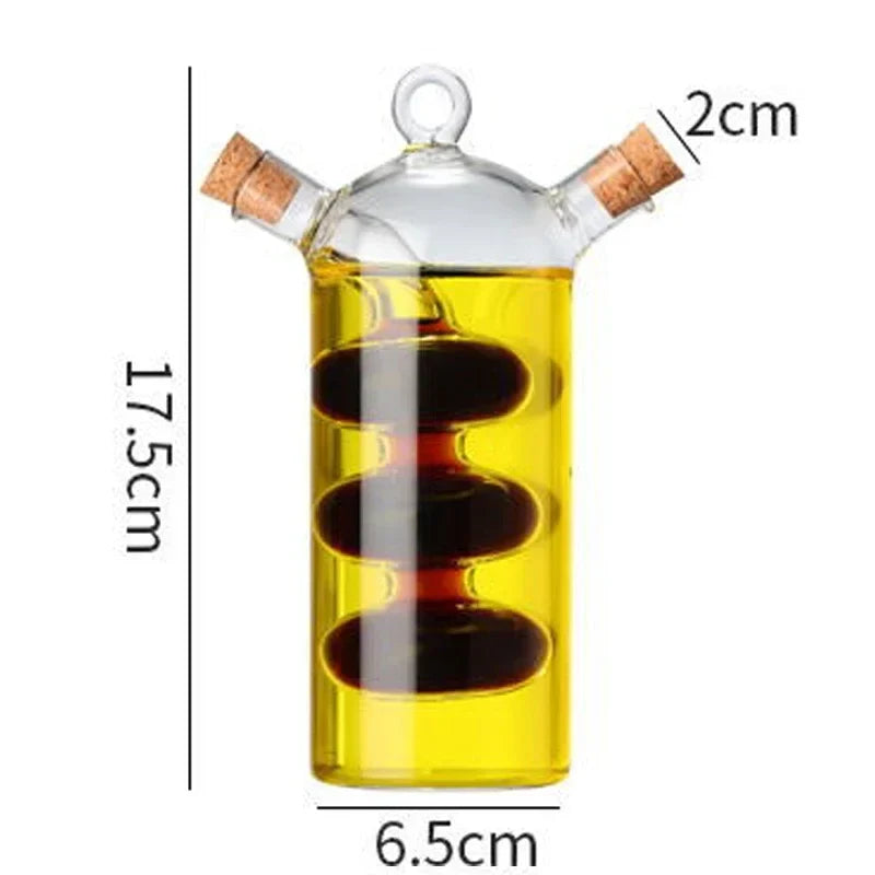 Dual-Spout Glass Oil Dispenser