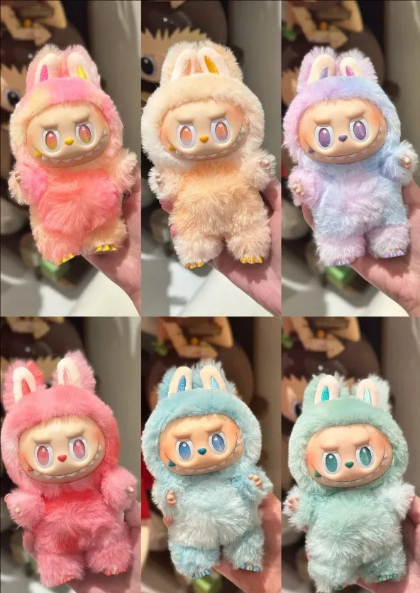 Labubu Have A Seat Flocking Keychain