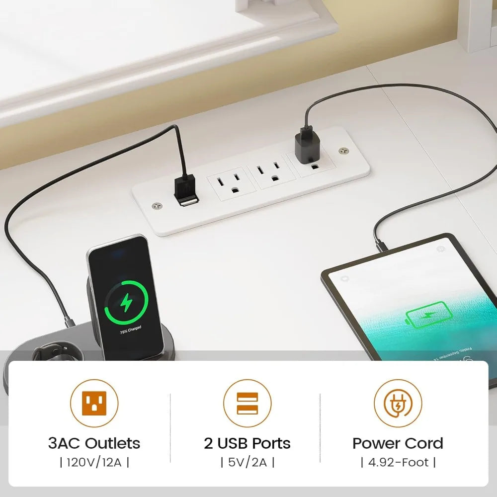 CHENGWEI L-Shaped LED Gaming Desk