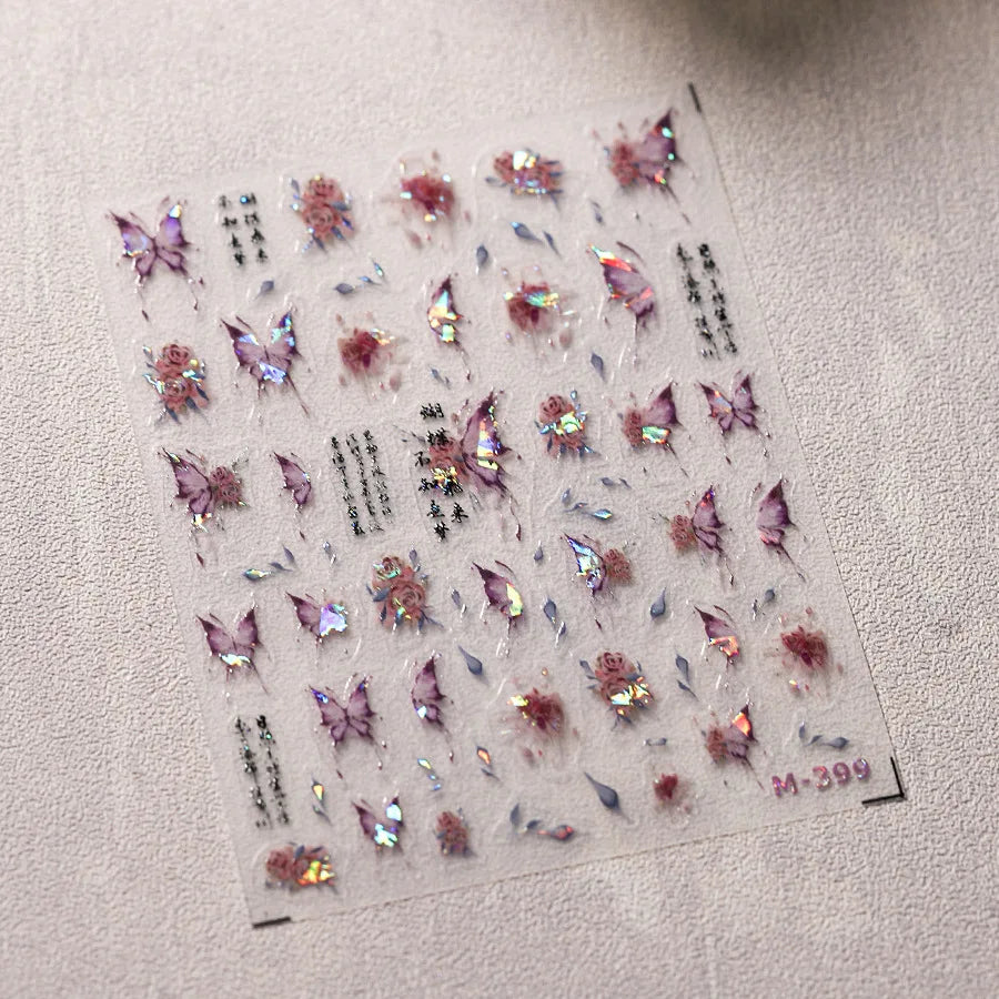 5D Spider Web Nail Sticker