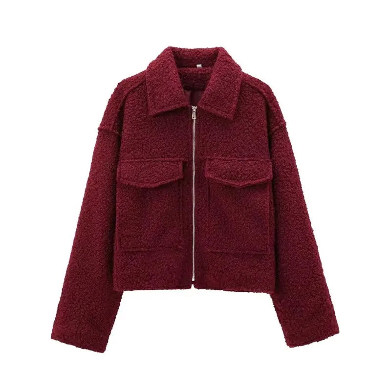 Willshela Women Vintage Zipper Jacket