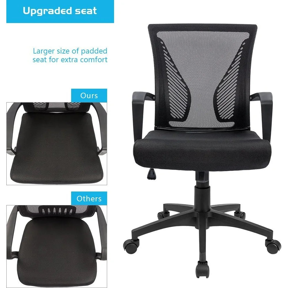 Ergonomic Mesh Mid-Back Chair