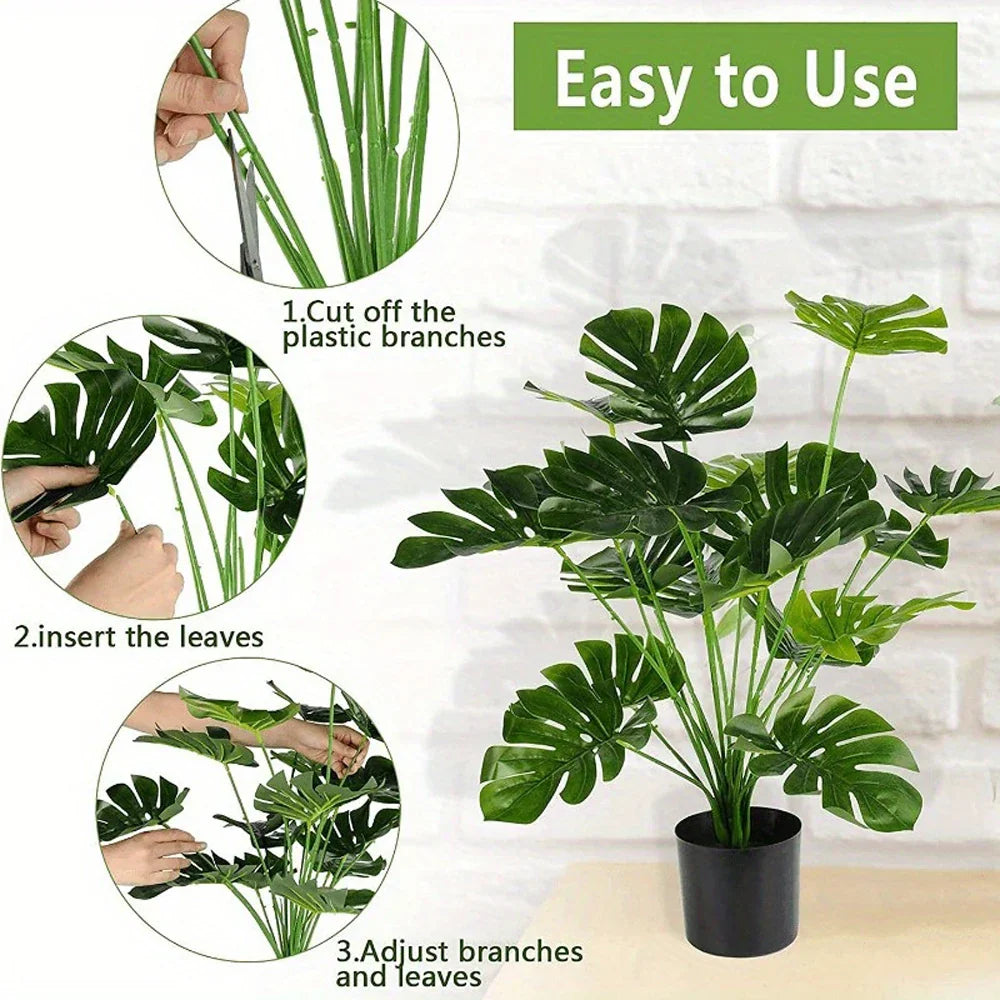 Artificial Monstera Green Plant