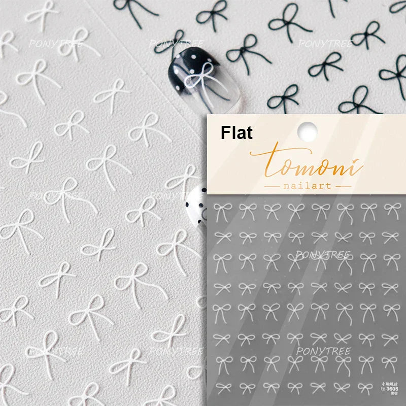 Bowknot 3D Nail Art Stickers