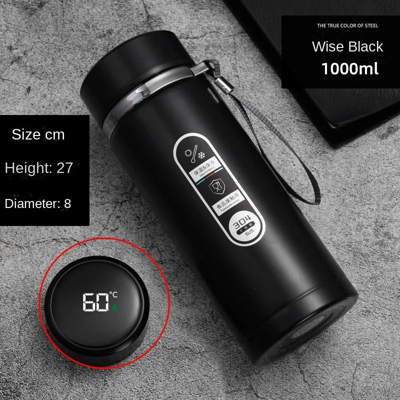 LED Display Stainless Steel Water Bottle