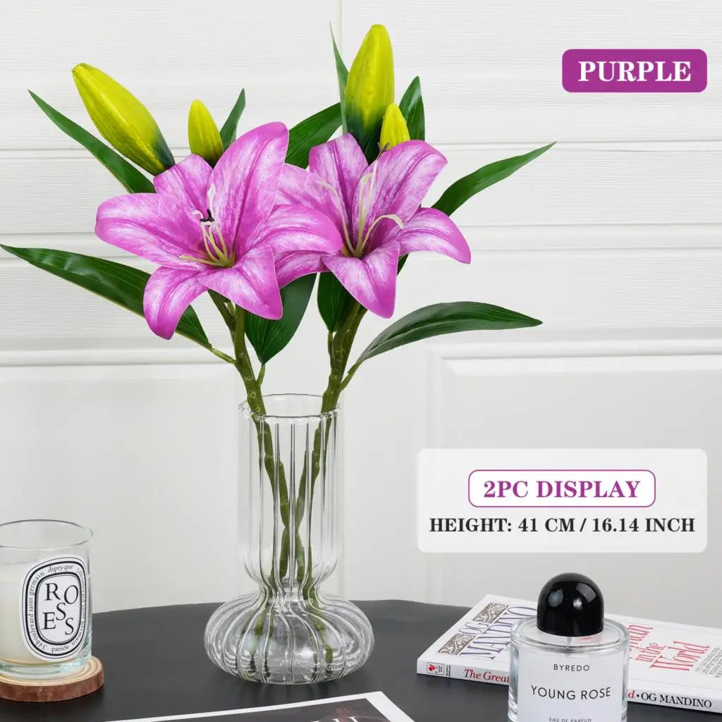 Artificial Silk Lily Bouquet