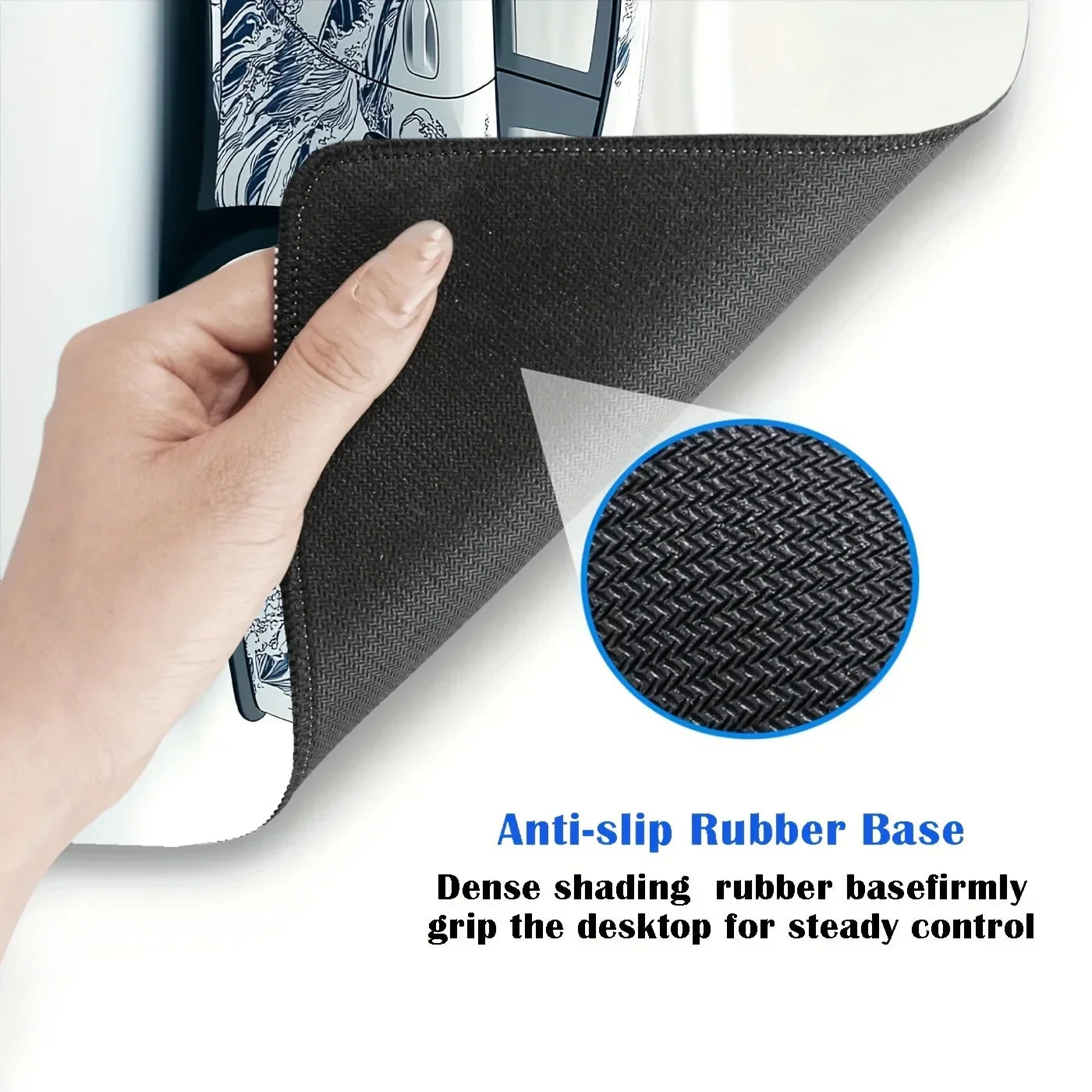 White Sports Car Gaming Mat