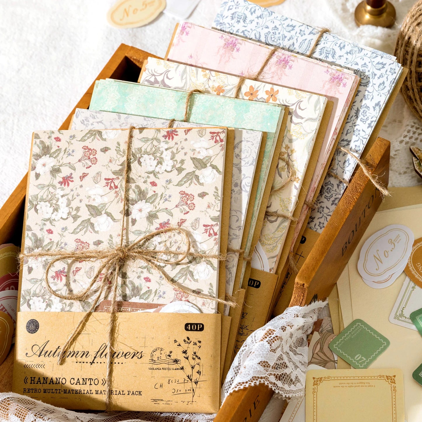 Vintage Floral Scrapbook Paper