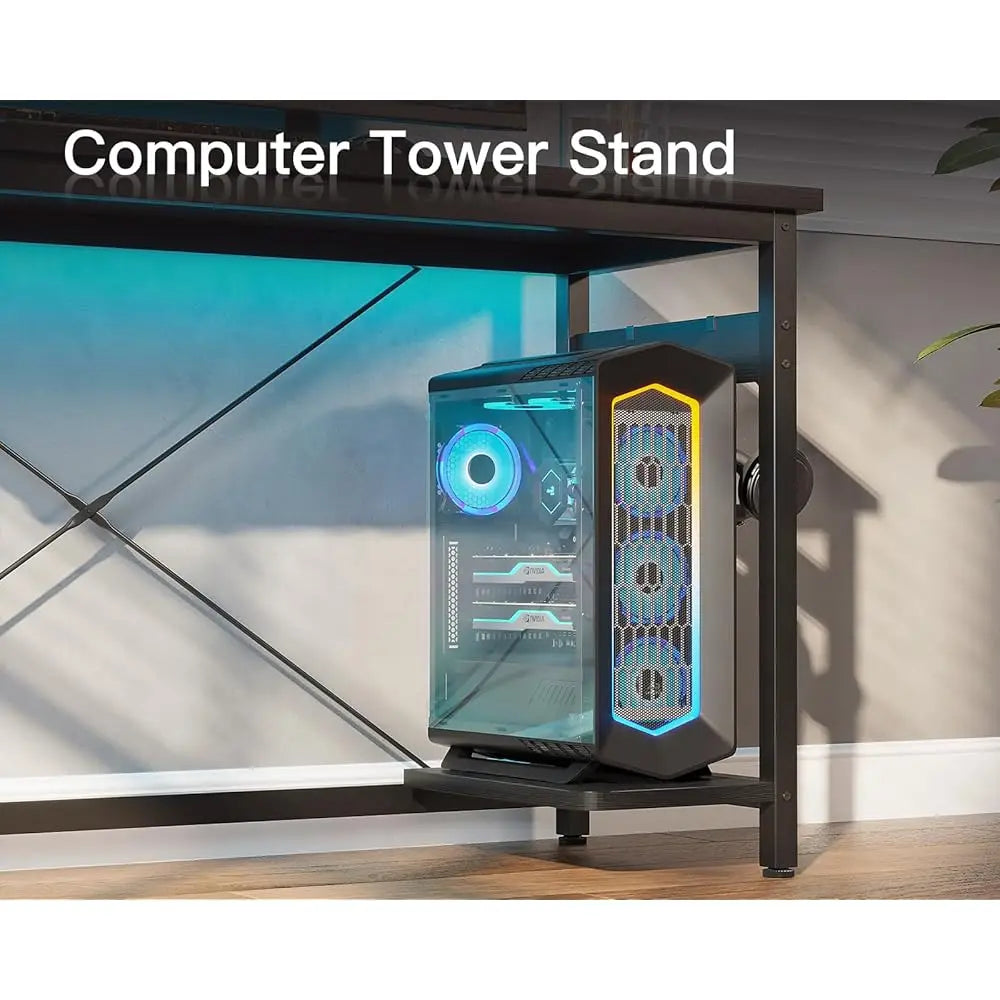 66" L-Shaped Gaming Desk