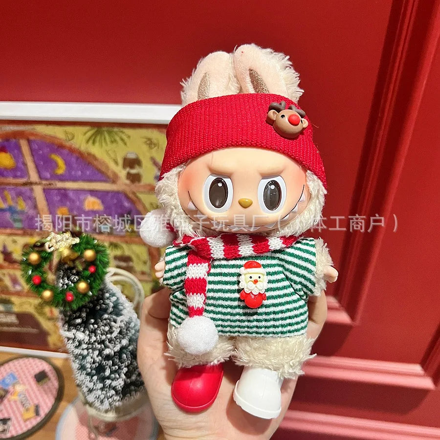 Labubu Santa & Snowman Outfit