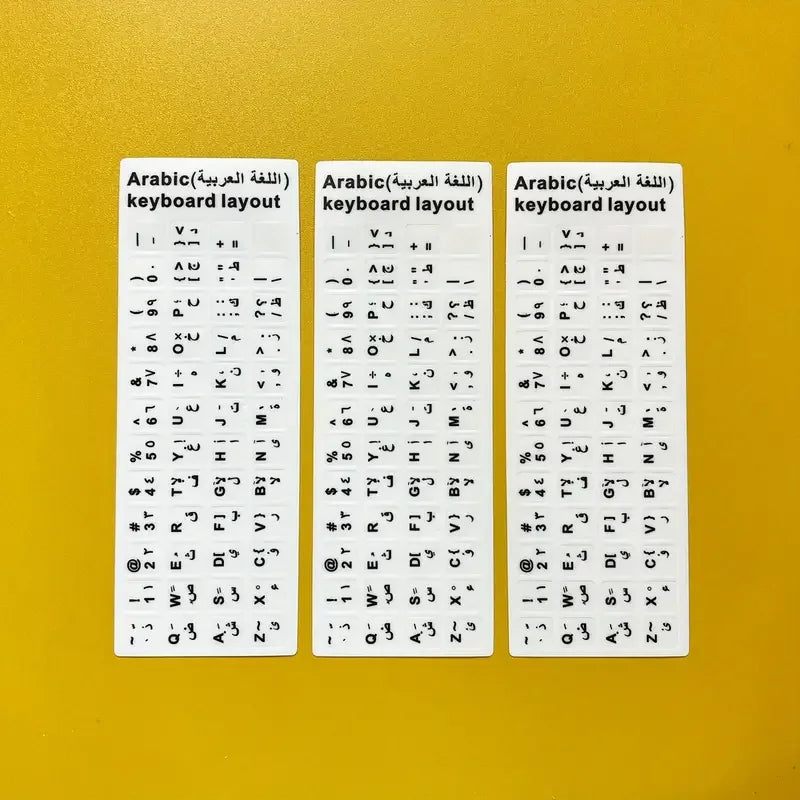 3pcs Multilingual Keyboard Stickers