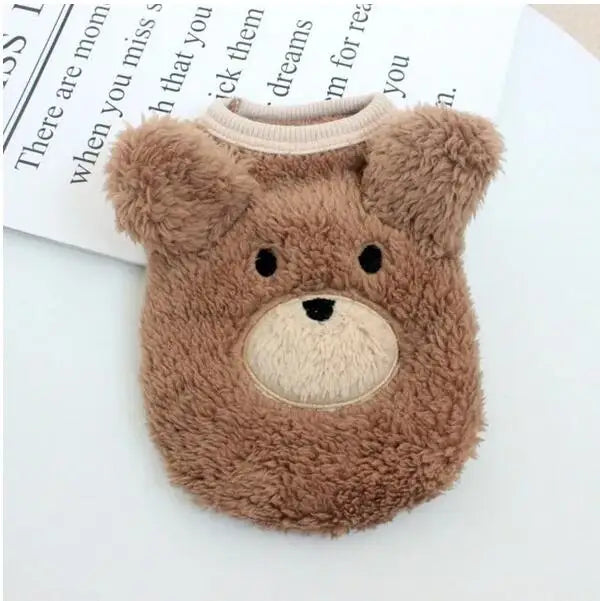 Bear Vest Dog Jumpsuit Outfit