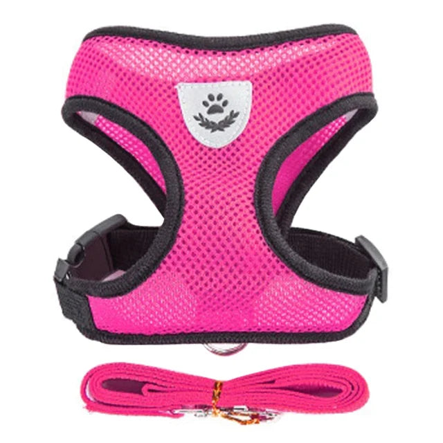 Adjustable Cat Dog Harness Set