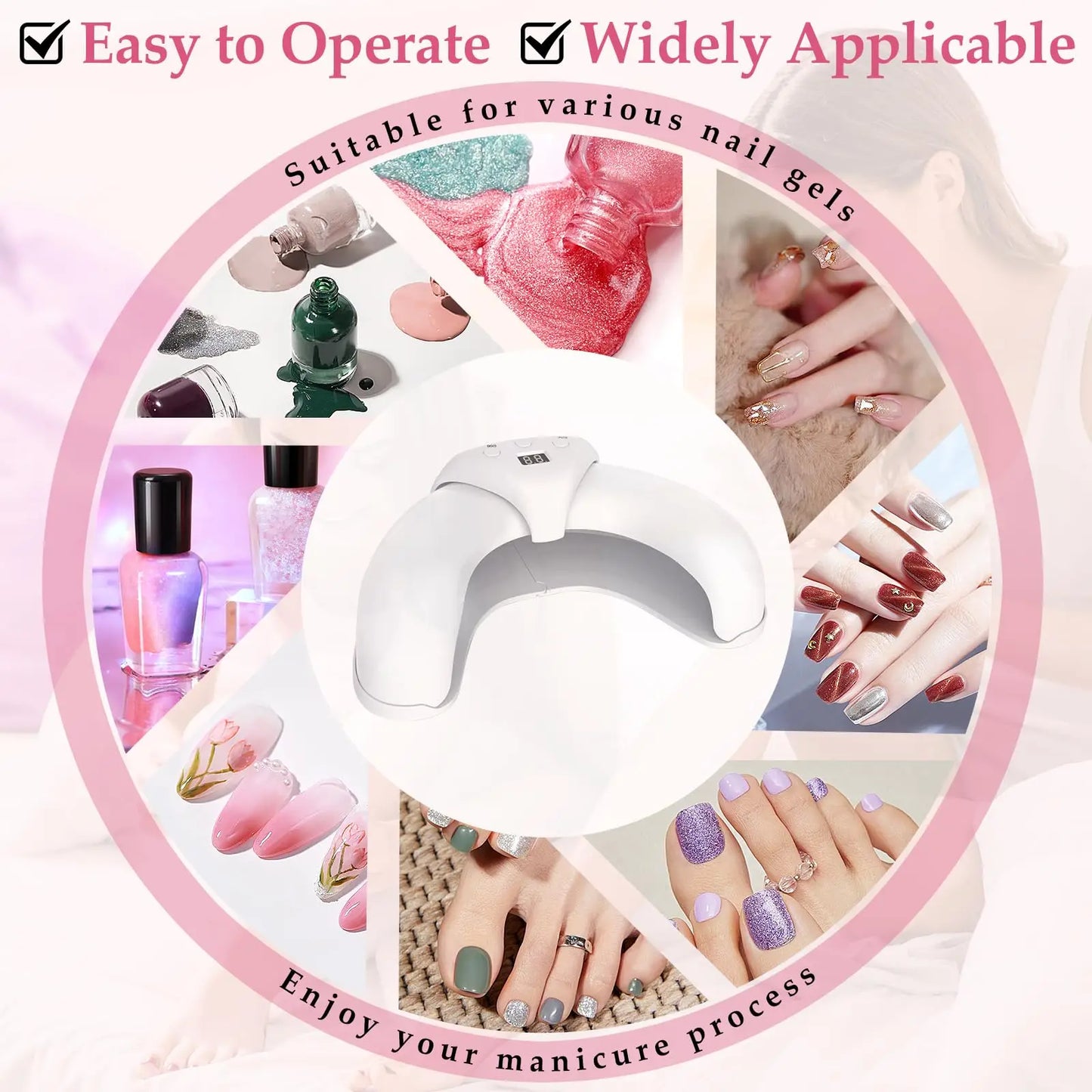 Foldable UV LED Nail Lamp
