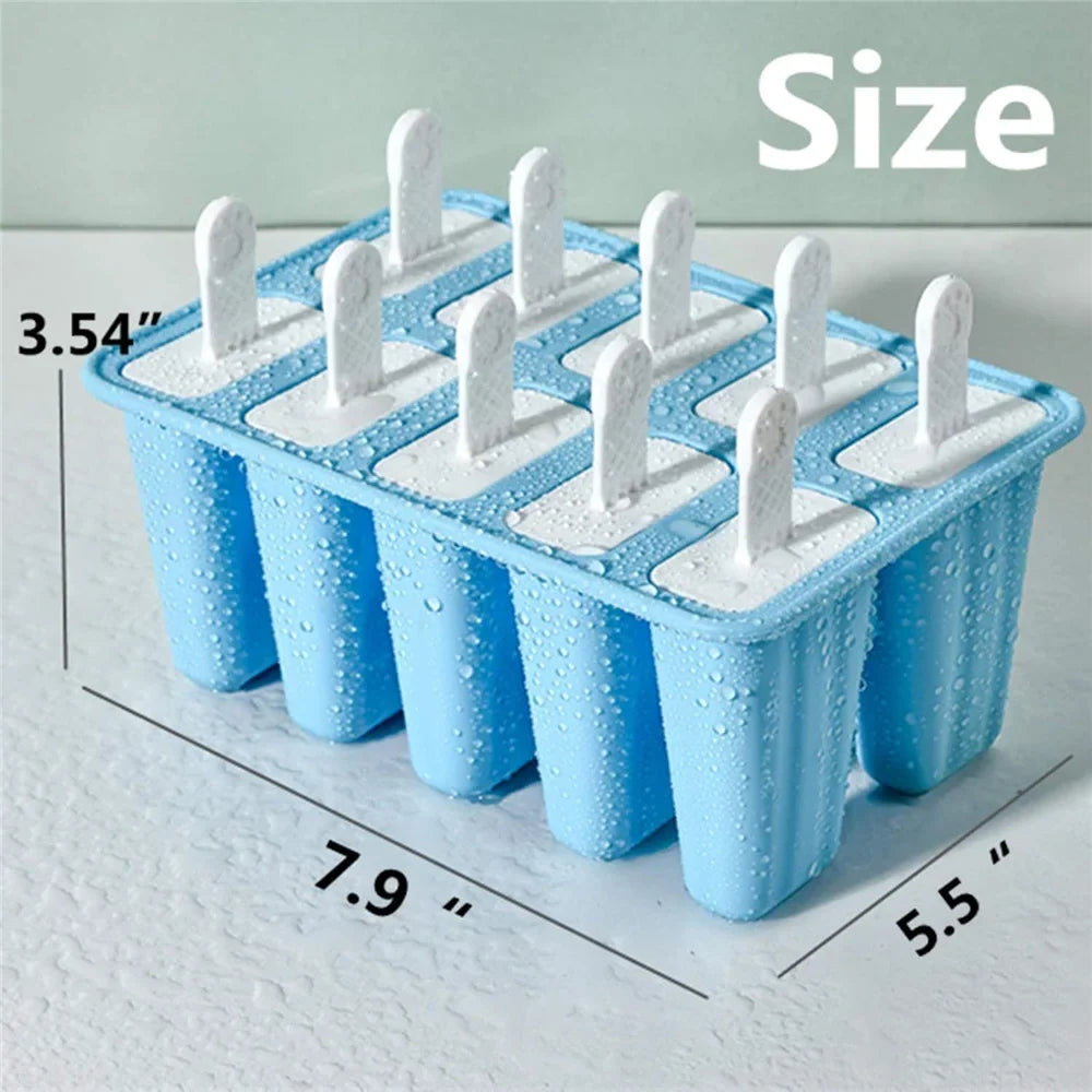 10-Piece Silicone Popsicle Molds