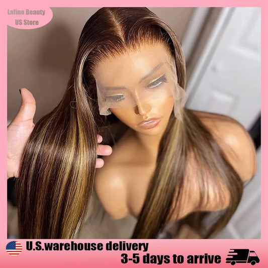 Honey Blonde Ombre Straight Wig