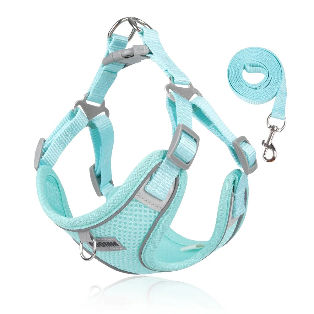Reflective Pet Harness Leash Set