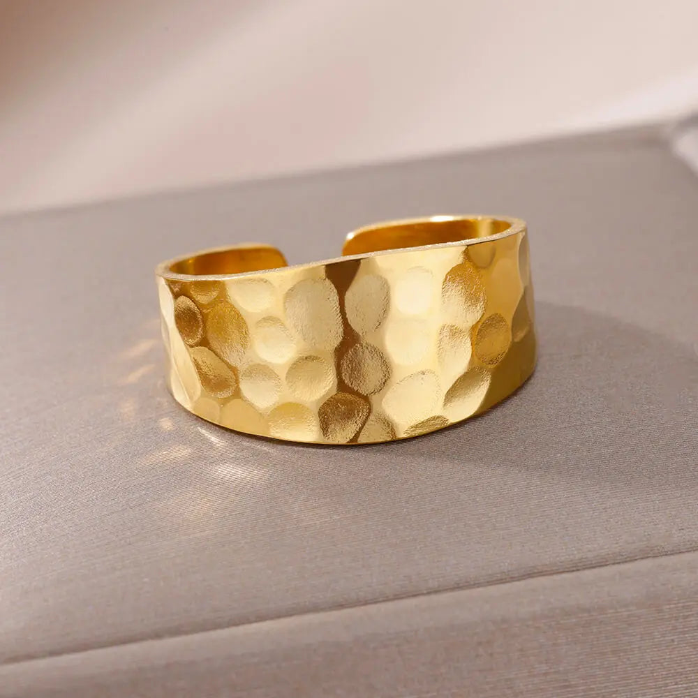 HPTOTMG 316L Gold Stainless Ring