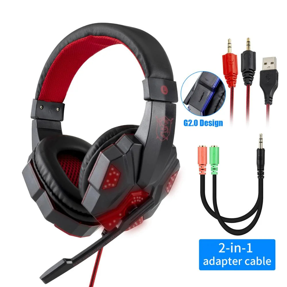 LED Wired Gaming Headphones