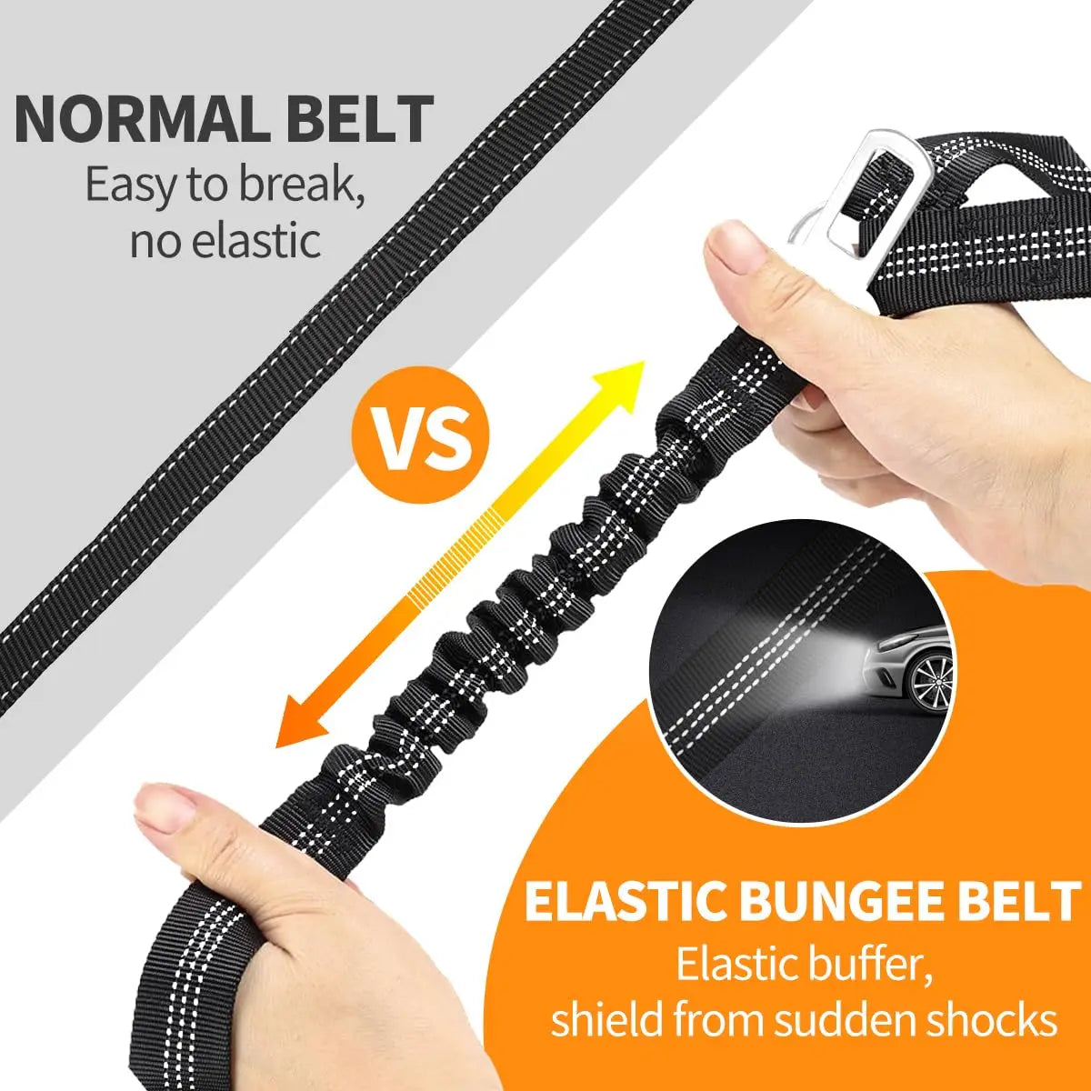 HOBBAGGO 2-in-1 Dog Harness Seatbelt