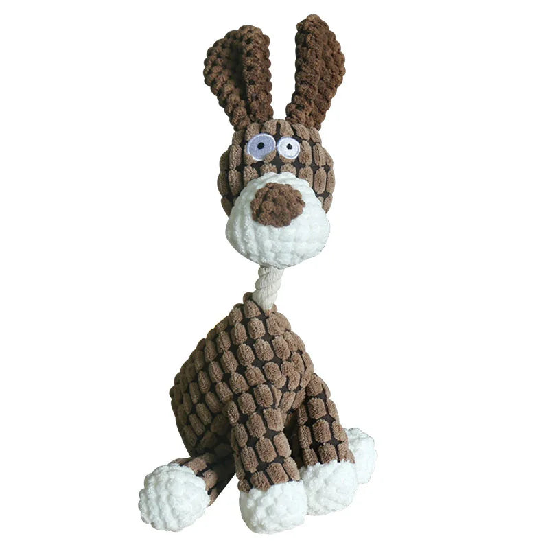 YOUSE Corduroy Donkey Dog Chew Toy