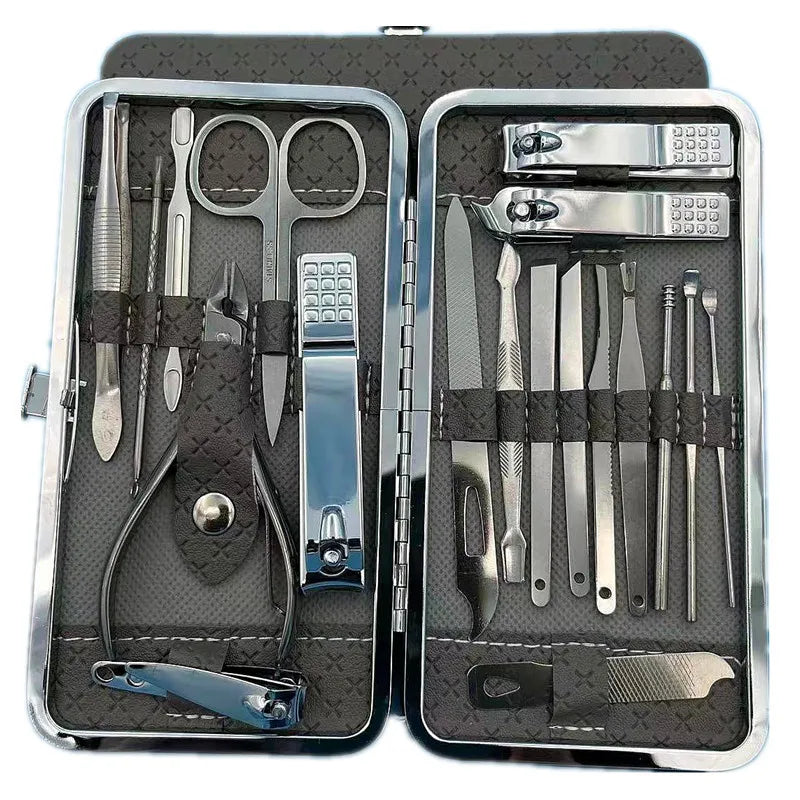 19Pcs Stainless Steel Nail Set