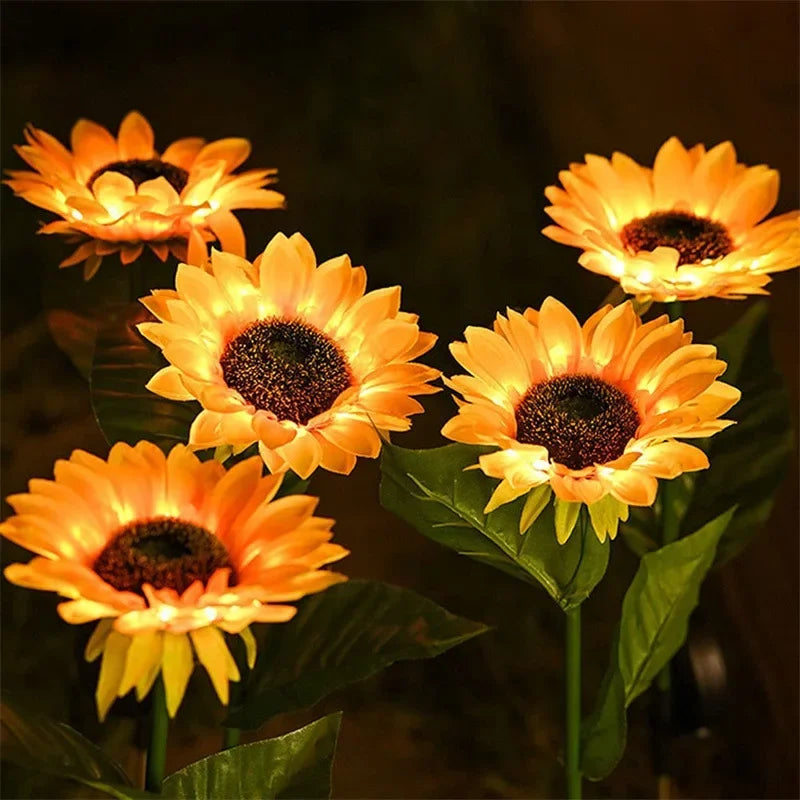 Solar LED Sunflower Garden Lights