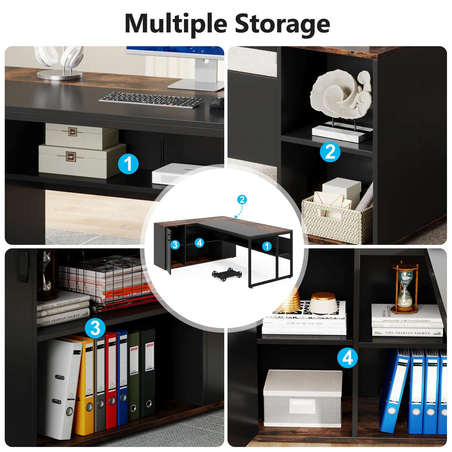 Tribesigns 71-Inch L-Shaped Desk