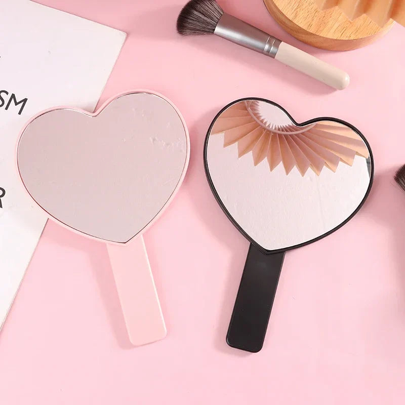 Heart-Shaped Handheld Eyelash Makeup Mirror