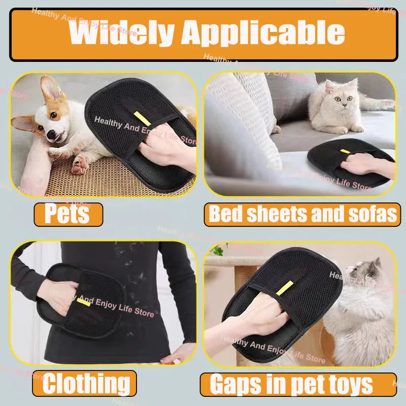 Double-Sided Pet Grooming Gloves