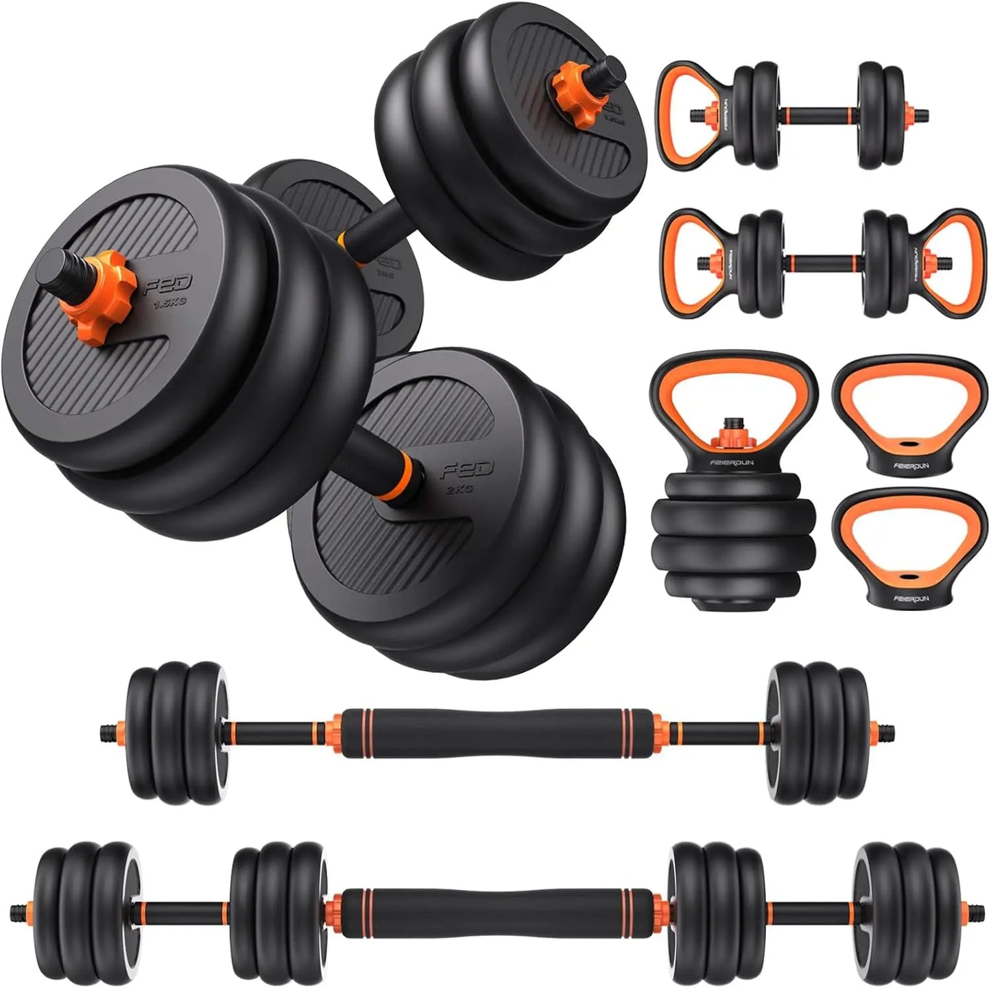 Adjustable 5-in-1 Dumbbell Set