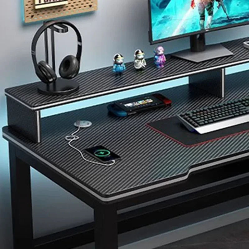 OLOEY European Black Metal Computer Desk