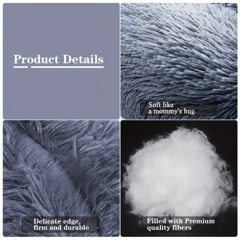 Round Plush Winter Pet Bed