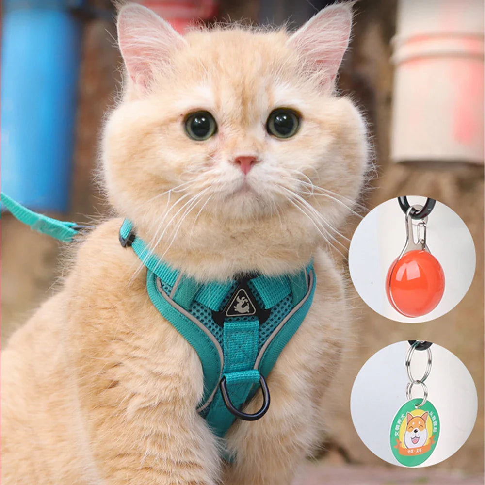 Escape-Proof Reflective Cat Harness