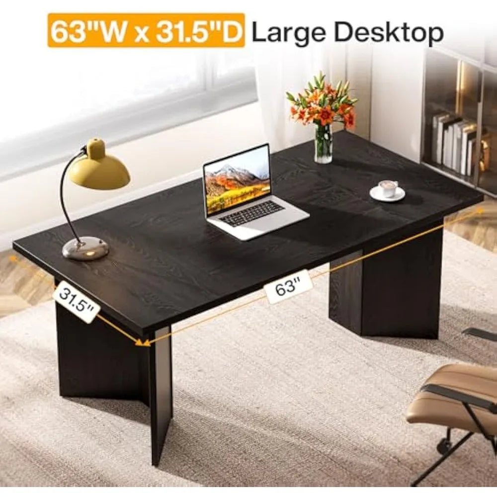 GUANGBAI 63-Inch Modern Executive Desk
