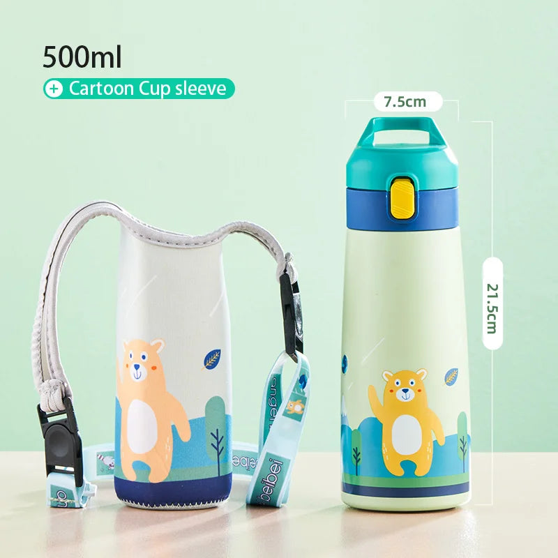 GIANXI Kids Stainless Steel Straw Bottle