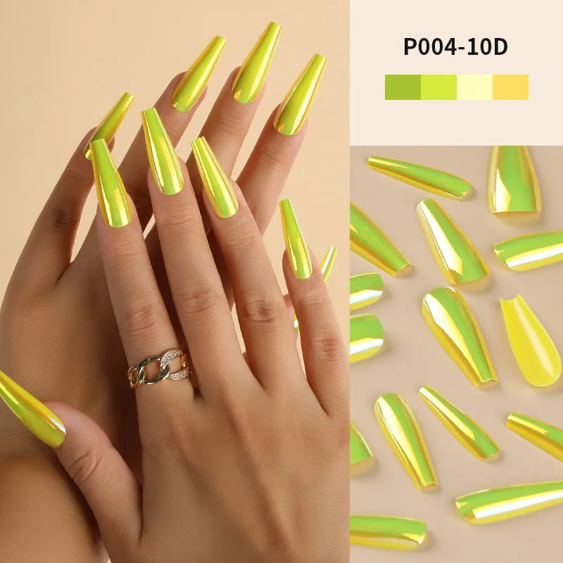 24PCS Mirror Effect Press-On Nails