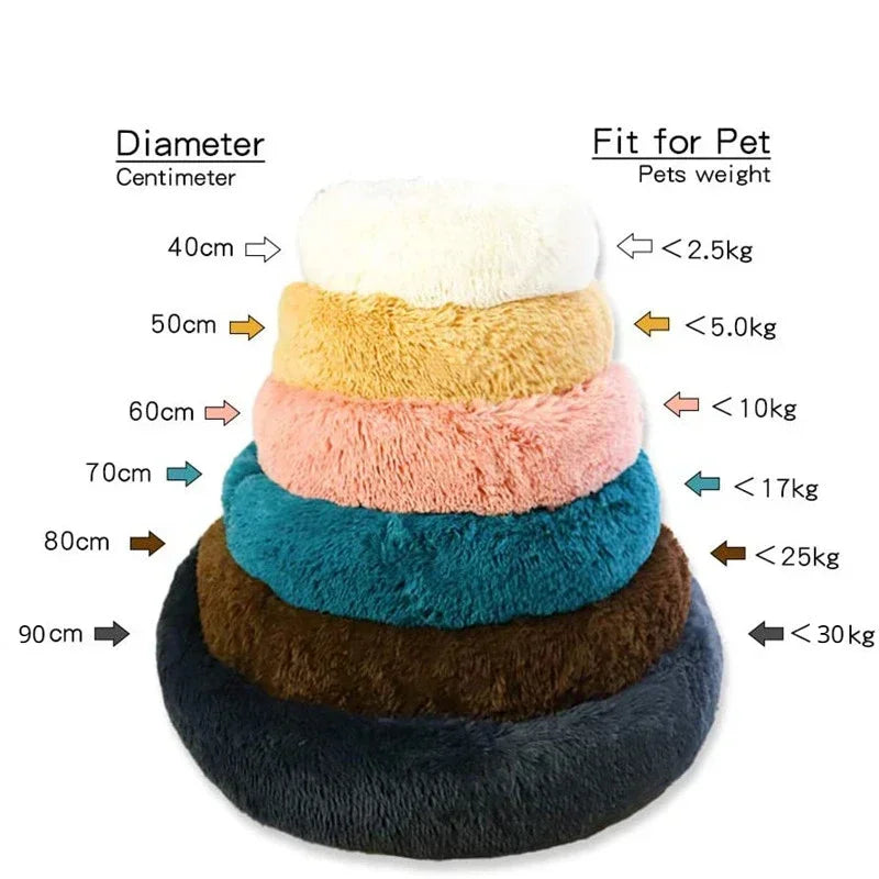 Fluffy Round Dog Pet Bed